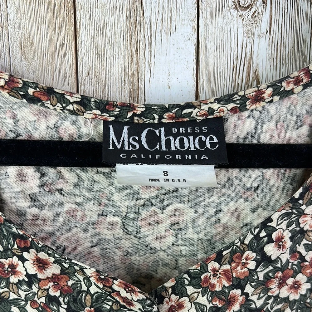 NWOT 1990s dress ms choice California floral Print Dress - Picture 4 of 9